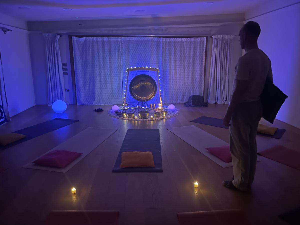 Yoga Shed session setup